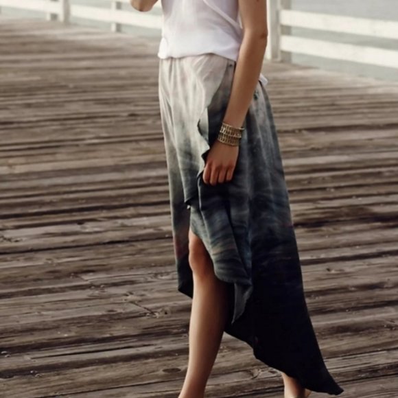Anthropologie High-Low Ombre Dye Skirt - Picture 3 of 4